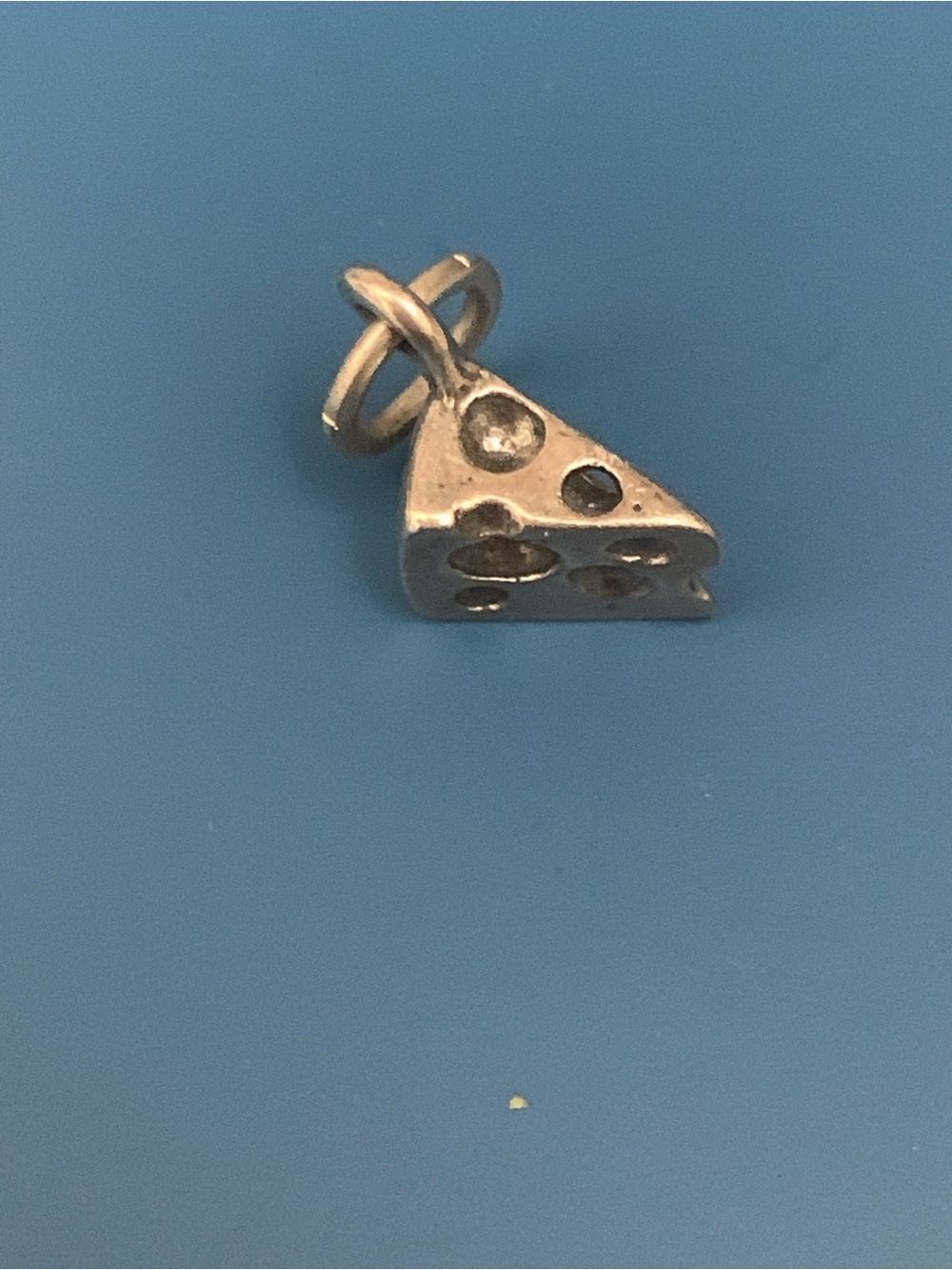 .925 Block Cheese Sterling Silver Jewelry Charm